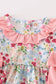 Pink floral print ruffle bubble