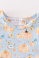 Pumpkin print ruffle girl bubble