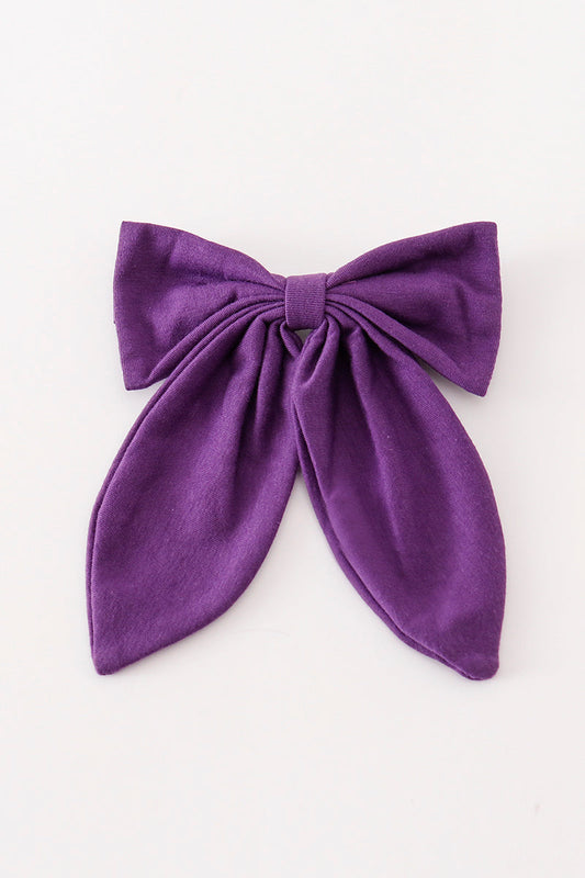 Purple hair sailor bow