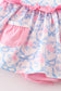 Pink bow print ruffle bubble