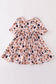 Pink halloween pumpkin twirl dress