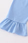 Blue pumpkin girl ruffle pants set