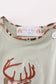 Sage camouflage deer applique bubble