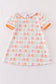 Pumpkin print girl dress