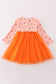 Orange character print tutu dress