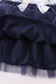 Navy character print ruffle tutu dress