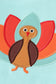 Green turkey applique boy top