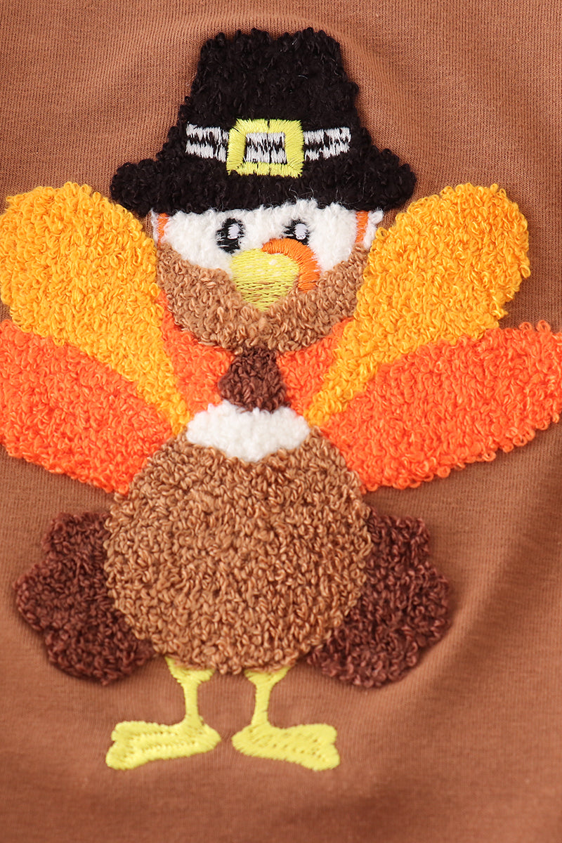 Brown turkey french knot boy bubble