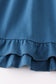 Blue ruffle girl dress