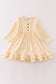 Cream ruffle girl dress