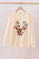 Beige reindeer sequin mom&me sweatshirt