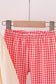 Beige reindeer sequin ruffle pants set