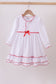 White bow ruffle gown