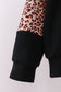 Black leopard tree deer print pants set