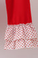 Navy christmas santa cookie milk embroidery ruffle pants set