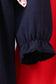 Navy christmas santa cookie milk embroidery ruffle pants set