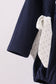 Navy christmas santa claus embroidery ruffle bubble