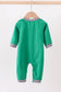 Green santa claus applique romper
