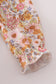 Rust floral print deer embroidery ruffle bubble