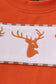Rust deer embroidery romper