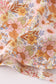 Rust flroal print deer embroidery ruffle dress