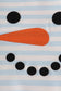 Blue snowman embroidery stripe bubble