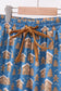 Navy gingerbread print dad pajamas pants