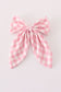 Pink gingham sailor bow