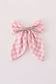 Pink gingham sailor bow