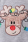 Grey reindeer applique top