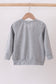 Grey reindeer applique top