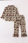 Camouflage antler embroidery girl pajamas set