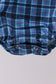 Navy nativity embroidery plaid bubble