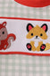 Fox embroidery gingham bubble