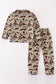 Camouflage duck embroidery boy pajamas set