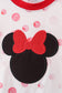 Red polka dot character applique romper