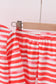 Red stripe character applique pants set