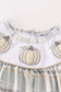 Pumpkin french knot plaid girl bubble