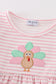 Pink stripe turkey applique dress