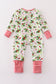 Christmas holly print girl romper