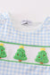 Blue christmas tree french knot smocked boy jonjon