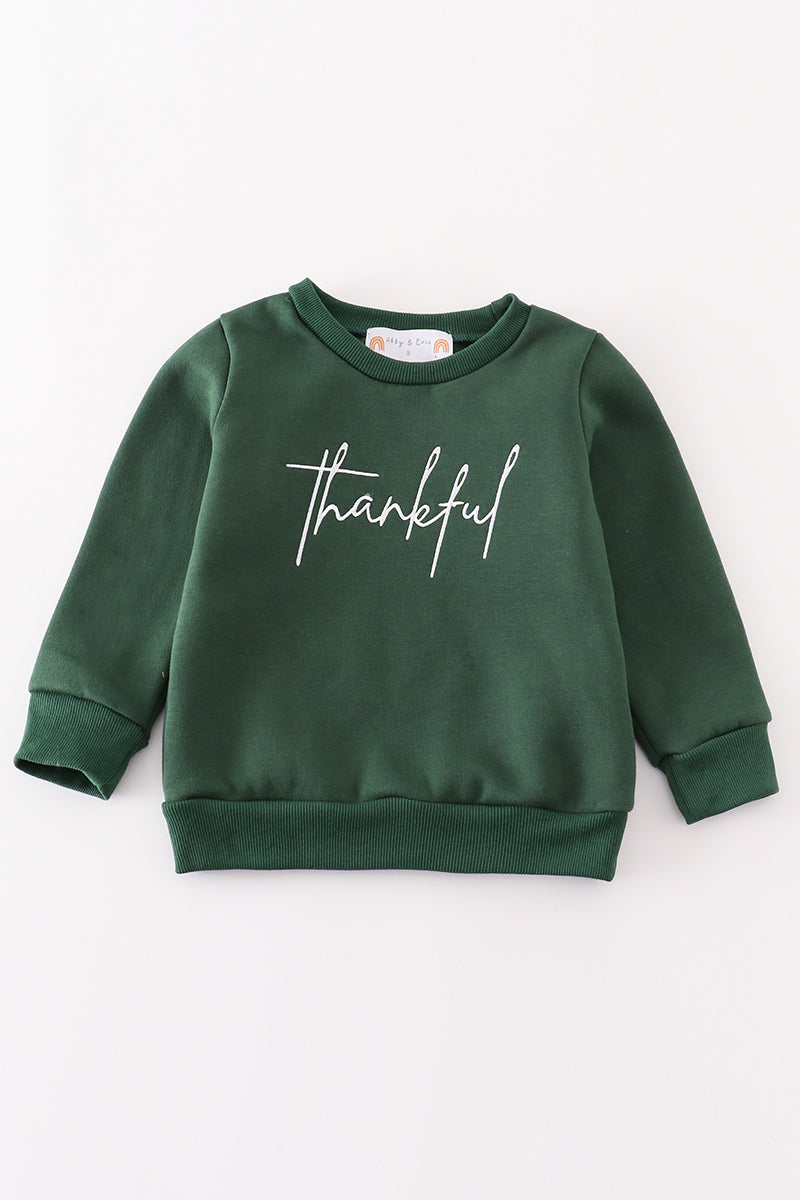 Forest thankful fleece mom&me sweatshirt