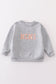 Gray MAMA&MINI applique fleece mom&me sweatshirt