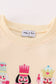 Yellow nutcracker embroidery mom&me fleece sweatshirt