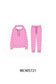 Pink checkered girl hoodie set