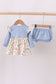 Blue nutcracker embroidery bloomer set