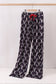 Navy deer print mom pajamas pants