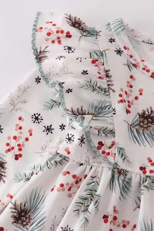 Sage ruffle bloomer set