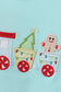 Mint gingerbread applique pants set
