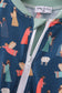 Navy nativity print romper